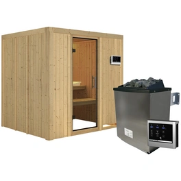 Sauna »Rakvere«, inkl. 9 kW Saunaofen mit externer Steuerung, für 3 Personen
