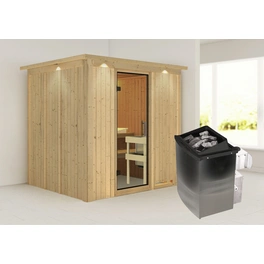 Sauna »Rakvere«, inkl. 9 kW Saunaofen mit integrierter Steuerung, für 3 Personen