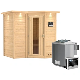 Sauna »Riga 1«, inkl. 9 kW Bio-Kombi-Saunaofen mit externer Steuerung, für 3 Personen