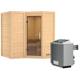 Sauna »Riga 1«, inkl. 9 kW Saunaofen mit integrierter Steuerung, für 3 Personen