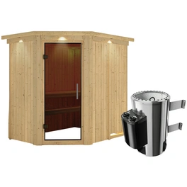 Sauna »Wenden«, inkl. 3.6 kW Saunaofen mit integrierter Steuerung, für 3 Personen