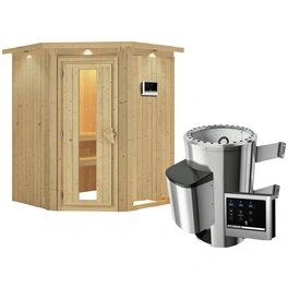 Sauna »Wolmar«, inkl. 3.6 kW Saunaofen mit externer Steuerung, für 3 Personen