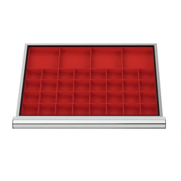 Schubladenorganizer, rot, Kunststoff, 36x Kästen