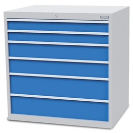 Schubladenschrank »«, BxHxT: 100,5 x 101,9 x 73,6 cm, grau/blau