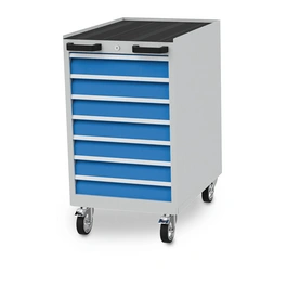 Schubladenschrank »«, BxHxT: 55,5 x 99 x 73,6 cm, grau/blau