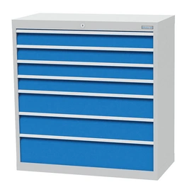 Schubladenschrank »«, BxHxT: 98 x 101,9 x 50 cm, grau/blau