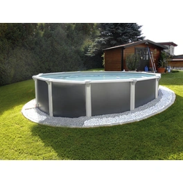 Schwimmbecken »Steely Supreme Design «, grau, ØxH: 550 x 132 cm