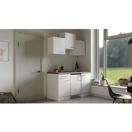 Singleküche, mit E-Geräten, Gesamtbreite: 150 cm, Arbeitsplatte mit High Pressure Laminate (HPL)