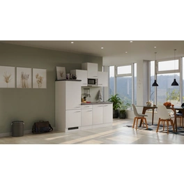 Singleküche, mit E-Geräten, Gesamtbreite: 210 cm, Arbeitsplatte mit High Pressure Laminate (HPL)