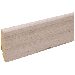 Sockelleiste, Holzoptik eiche grau, MDF, LxHxT: 240 x 5,8 x 1,9 cm