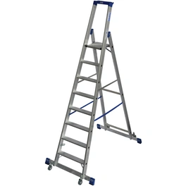 Stufen-Stehleiter »STABILO«, 8 Sprossen, Aluminium