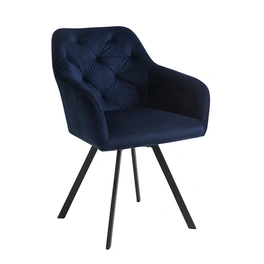 Stuhl, Höhe: 85 cm, blau/schwarz