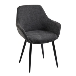 Stuhl, Höhe: 86 cm, anthrazit/schwarz, 2 stk