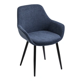 Stuhl, Höhe: 86 cm, dunkelblau/schwarz, 2 stk