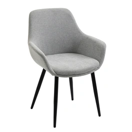 Stuhl, Höhe: 86 cm, hellgrau/schwarz, 2 stk