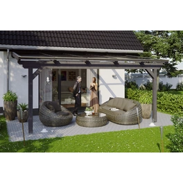 Terrassenüberdachung »Ancona«, Breite: 541 cm, Dach: Polycarbonat (PC), schiefergrau