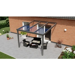 Terrassenüberdachung »Expert«, BxT: 300 x 350 cm, anthrazit / RAL7016, Glasdach