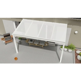 Terrassenüberdachung »Expert«, BxT: 400 x 200 cm, weiß / RAL9016