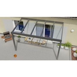 Terrassenüberdachung »Expert«, BxT: 400 x 300 cm, grau / RAL9007, Glasdach