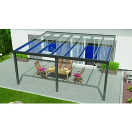 Terrassenüberdachung »Expert«, BxT: 400 x 350 cm, weiß / RAL9016, Glasdach