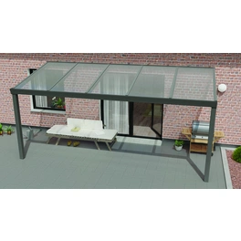 Terrassenüberdachung »Expert«, BxT: 400 x 450 cm, grau / RAL9007