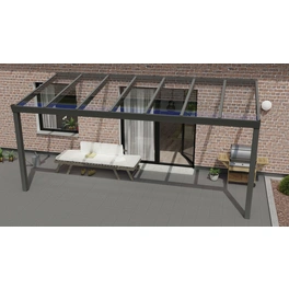 Terrassenüberdachung »Expert«, BxT: 500 x 200 cm, anthrazit / RAL7016, Glasdach