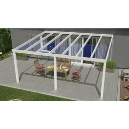 Terrassenüberdachung »Expert«, BxT: 500 x 400 cm, weiß / RAL9016, Glasdach