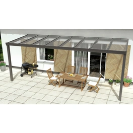Terrassenüberdachung »Expert«, BxT: 600 x 200 cm, grau / RAL9007, Glasdach
