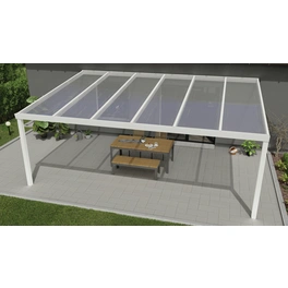 Terrassenüberdachung »Expert«, BxT: 600 x 400 cm, weiß / RAL9016