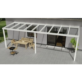 Terrassenüberdachung »Expert«, BxT: 700 x 200 cm, weiß / RAL9016, Glasdach