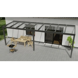 Terrassenüberdachung »Expert«, BxT: 700 x 350 cm, anthrazit / RAL7016, Glasdach
