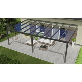 Terrassenüberdachung »Expert«, BxT: 700 x 400 cm, anthrazit / RAL7016, Glasdach