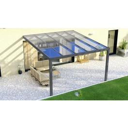 Terrassenüberdachung »Legend«, BxT: 400 x 400 cm, grau / RAL9007, Glasdach