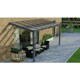 Terrassenüberdachung »Legend«, BxT: 500 x 350 cm, grau / RAL9007, Glasdach