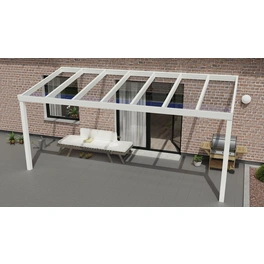 Terrassenüberdachung »Legend«, BxT: 500 x 350 cm, weiß / RAL9016, Glasdach