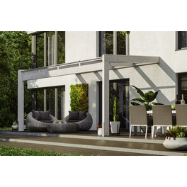 Terrassenüberdachung »Novara«, Breite: 450 cm, Dach: Polycarbonat (PC), weiß