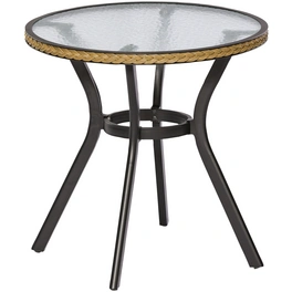 Tisch, ØxH: 72 x 73 cm, Tischplatte: Sicherheitsglas