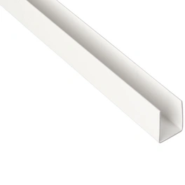 U-Profil, LxBxH: 2600 x 10 x 14 x 1 mm, weiß