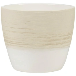 Übertopf, Breite: 14 cm, beige/creme, Keramik