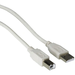 USB-2.0-Anschlusskabel, B-Stecker auf A-Stecker, 1,5 m, Grau