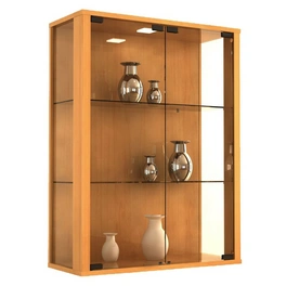 Vitrine »Udina«, mit LED-Beleuchtung, BxH: 60 x 80 cm, Holzwerkstoff/Glas