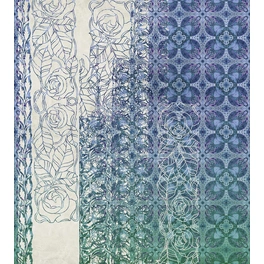 Vliestapete »Art Nouveau Bleu«, Breite 250 cm, seidenmatt