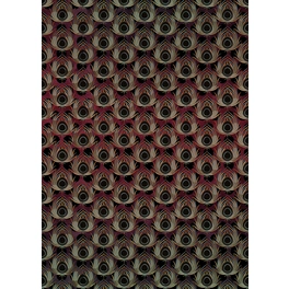 Vliestapete »Paon Rouge«, Breite 200 cm, seidenmatt