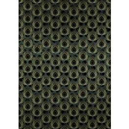 Vliestapete »Paon Vert«, Breite 200 cm, seidenmatt