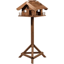 Vogelfutterhaus, Holz, braun, für Wildvögel