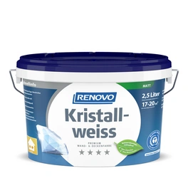 Wand- und Deckenfarbe, »Kristallweiß«, matt, 2,5l