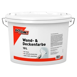 Wand- und Deckenfarbe, Weiß, matt, 10 l