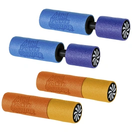 Wasserpistole, orange/gelb/blau, Reichweite: 7 m