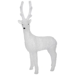 Weihnachtsfigur, Rentier, Höhe: 105 cm, netz, weiß