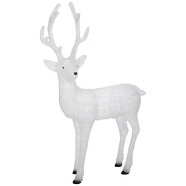 Weihnachtsfigur, Rentier, Höhe: 130 cm, netz, weiß